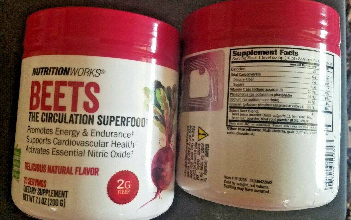 2 PACK NUTRITION WORKS BEETS THE CIRCULATION SUPER FOOD PROMOTES ENERGY