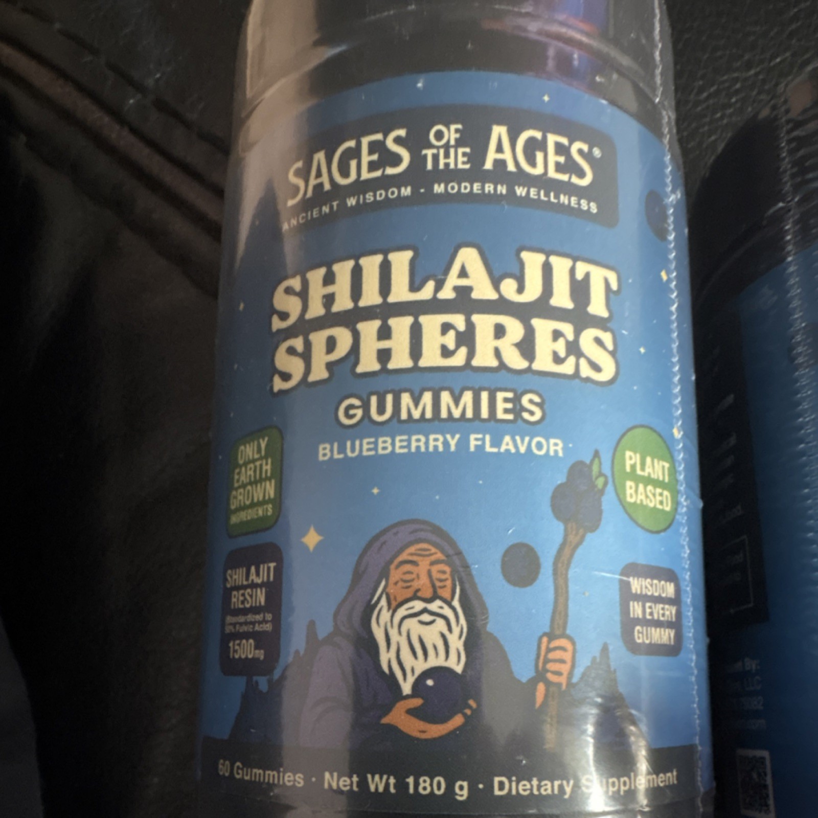 3 bottles Sages of the Ages Shilajit Gummies Blueberry 1500mg Plant-Based 60ct