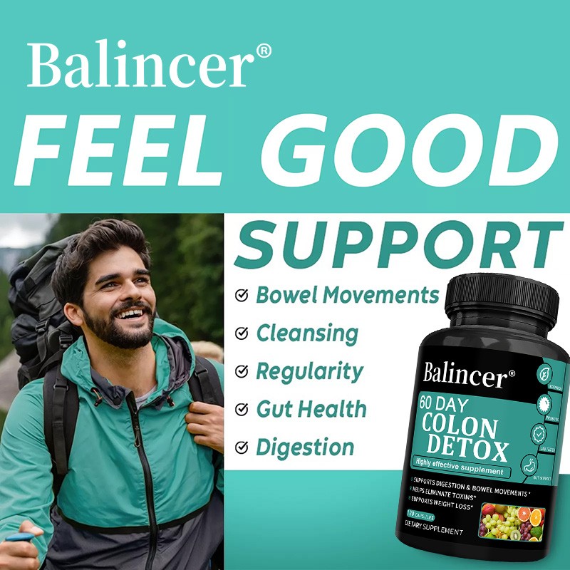60-Day Colon Detox Capsules – Regular bowel movements -Balanced digestive system