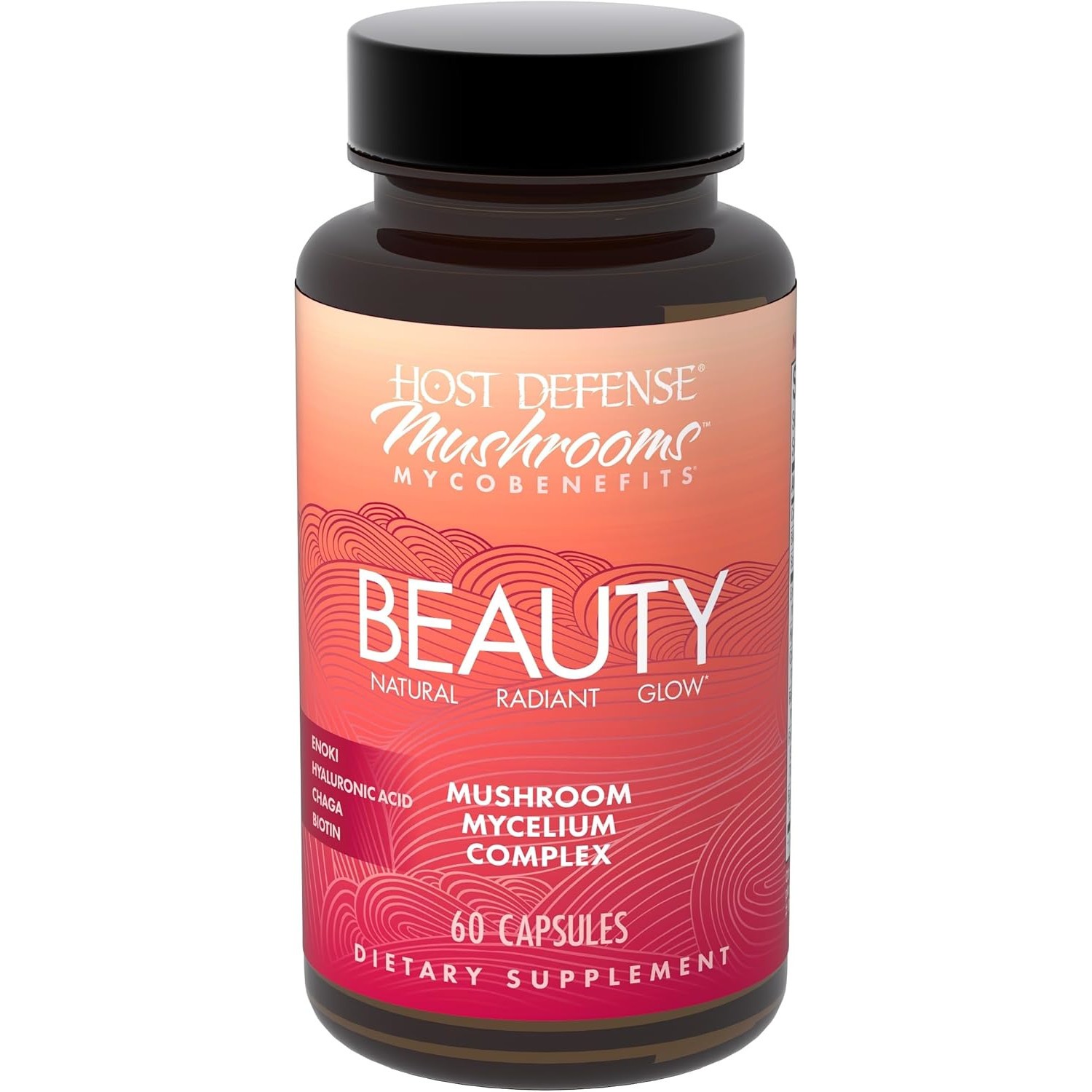Host Defense MycoBenefitsBeauty,Biotin&HyaluronicAcid,Hair/Nail/Skin,60Caps
