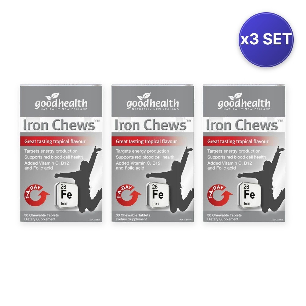 Iron Chews 30 Tabs – Daily Vitality Support – 3 Pack