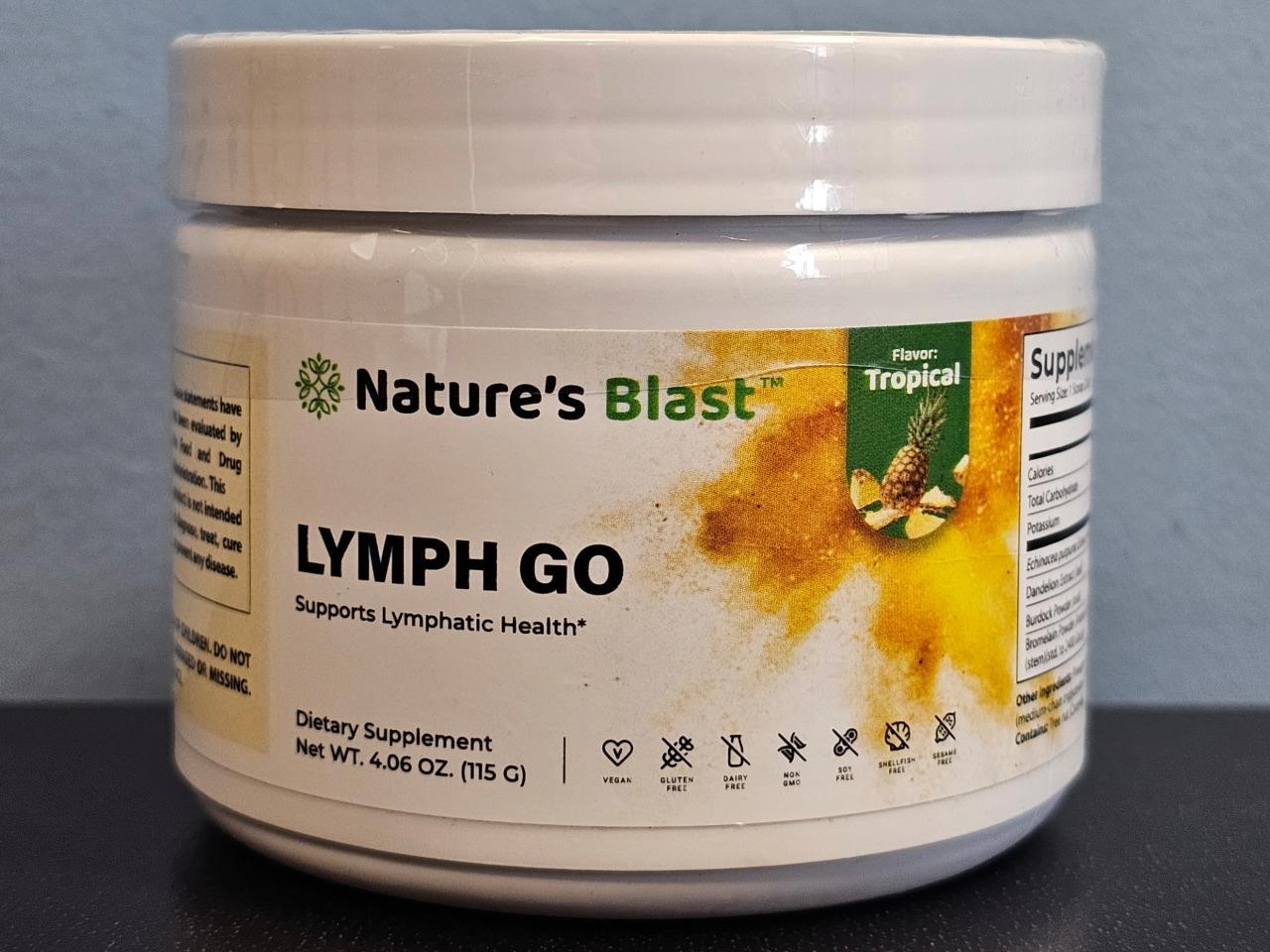 Nature’s Blast Lymph Go Tropical Flavor 4.05 oz – New / Sealed! Exp 4/2027
