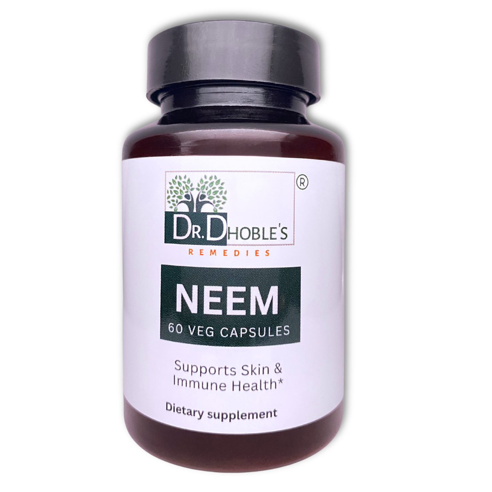 Neem · 900 Mg/ Serving · Gluten-Free · Dr. Dhoble’s · 60 Vegan Capsules · 2 Pack