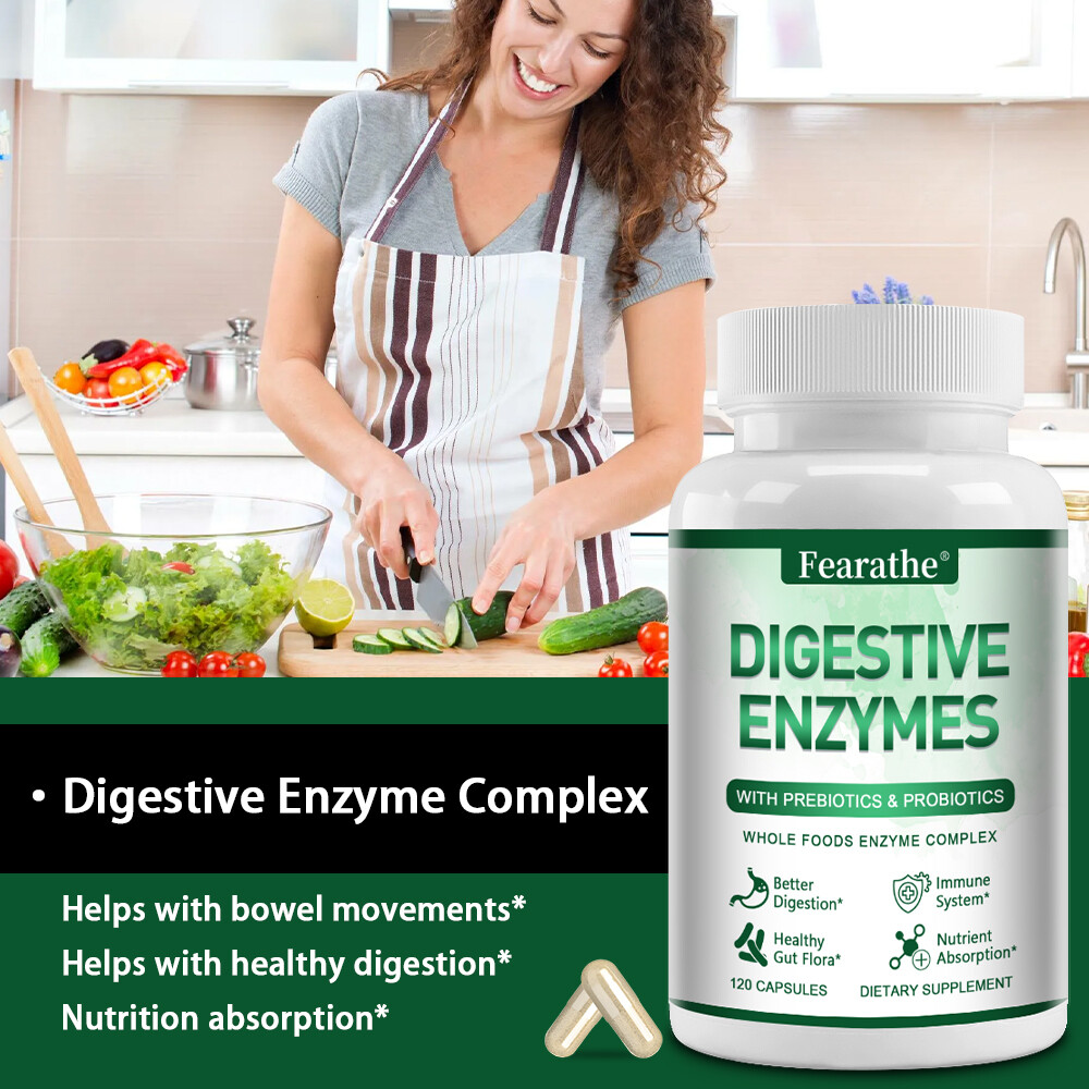 Digestive Enzymes Plus Prebiotics & Probiotics – Immune Support, Bloating Relief