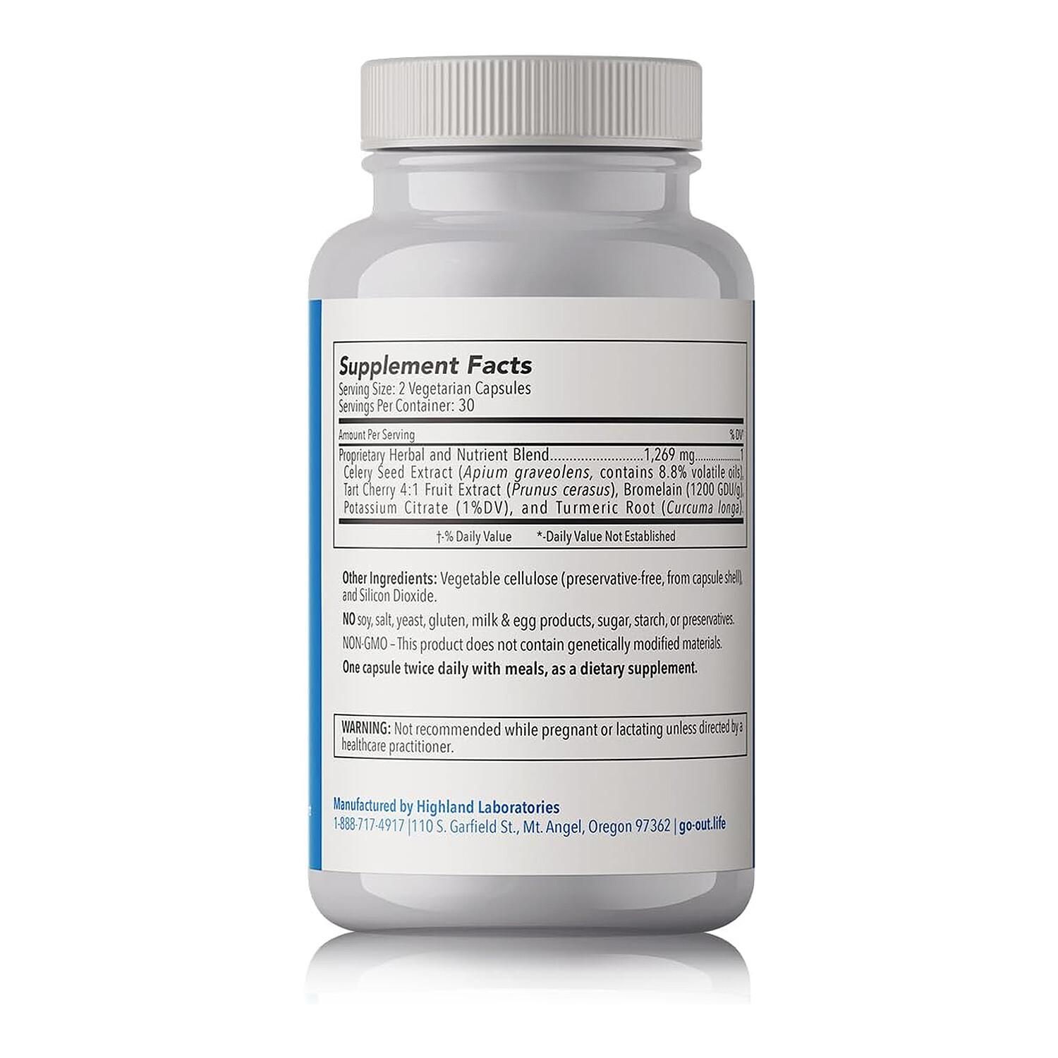 Highland Laboratories Go-Out Extra Strength,Acute Flare-Up Support,60 Caps