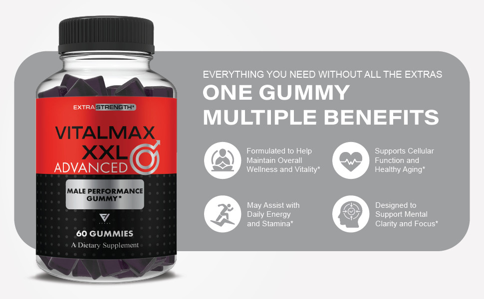 (2 Pack) VitalMax XXL Male Supplement, Vital MaxXXL Advanced (120 Gummies)