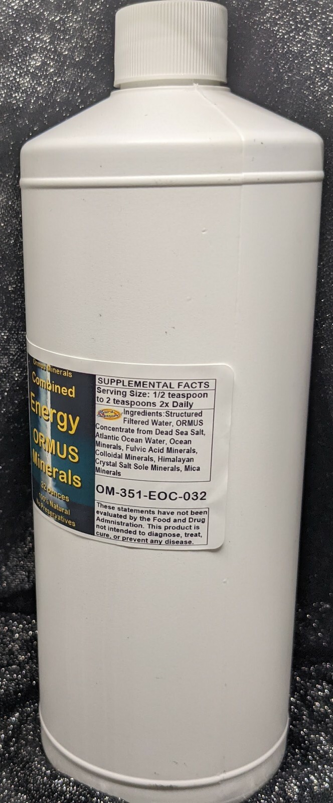 Combined Energy Ormus Mental Health Clarity Vision Immunity Aches Pains 32oz