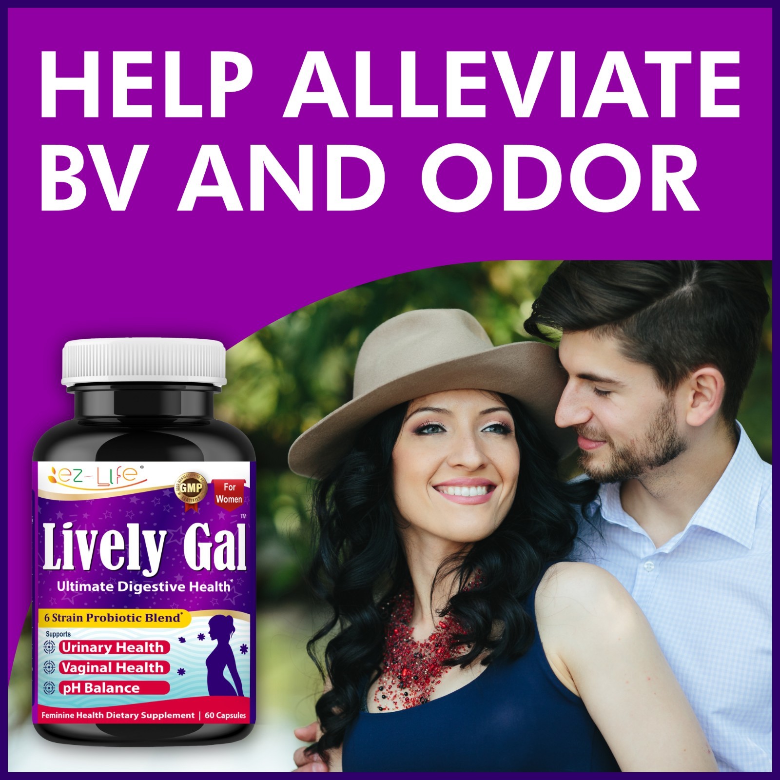 Vaginal Probiotics for Women, Urinary & Gut Health pH Balance Daily Probiotic 60
