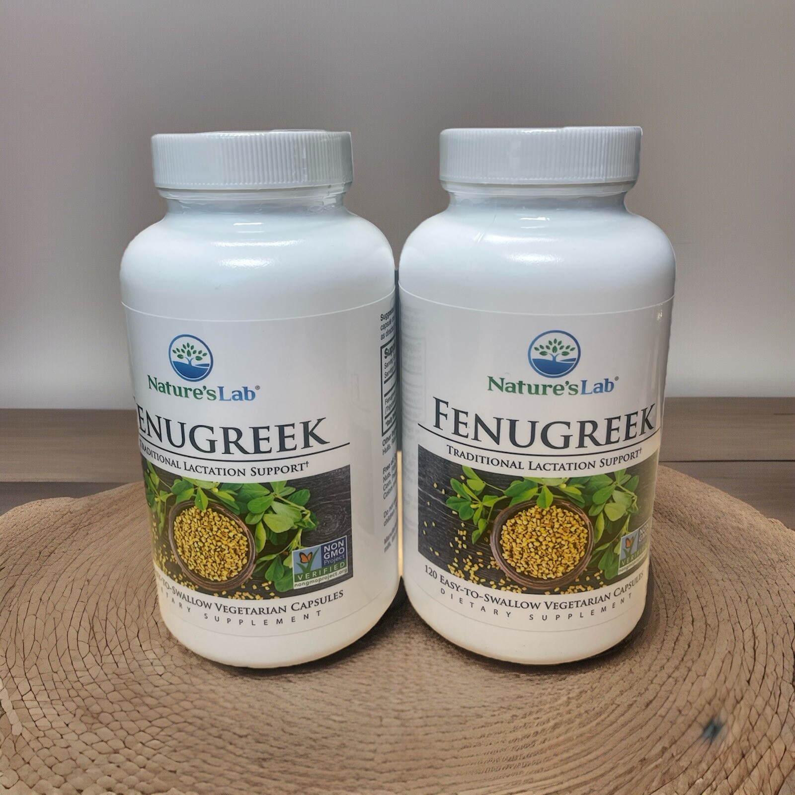 Natures Lab Fenugreek Dietary Supplement 610mg, 120 Capsules 2 Pack Bundle