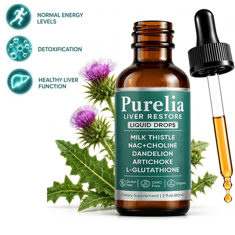 Purelia Liver Restore, Complete Liver Support Supplement with Milk Thistle, Dand
