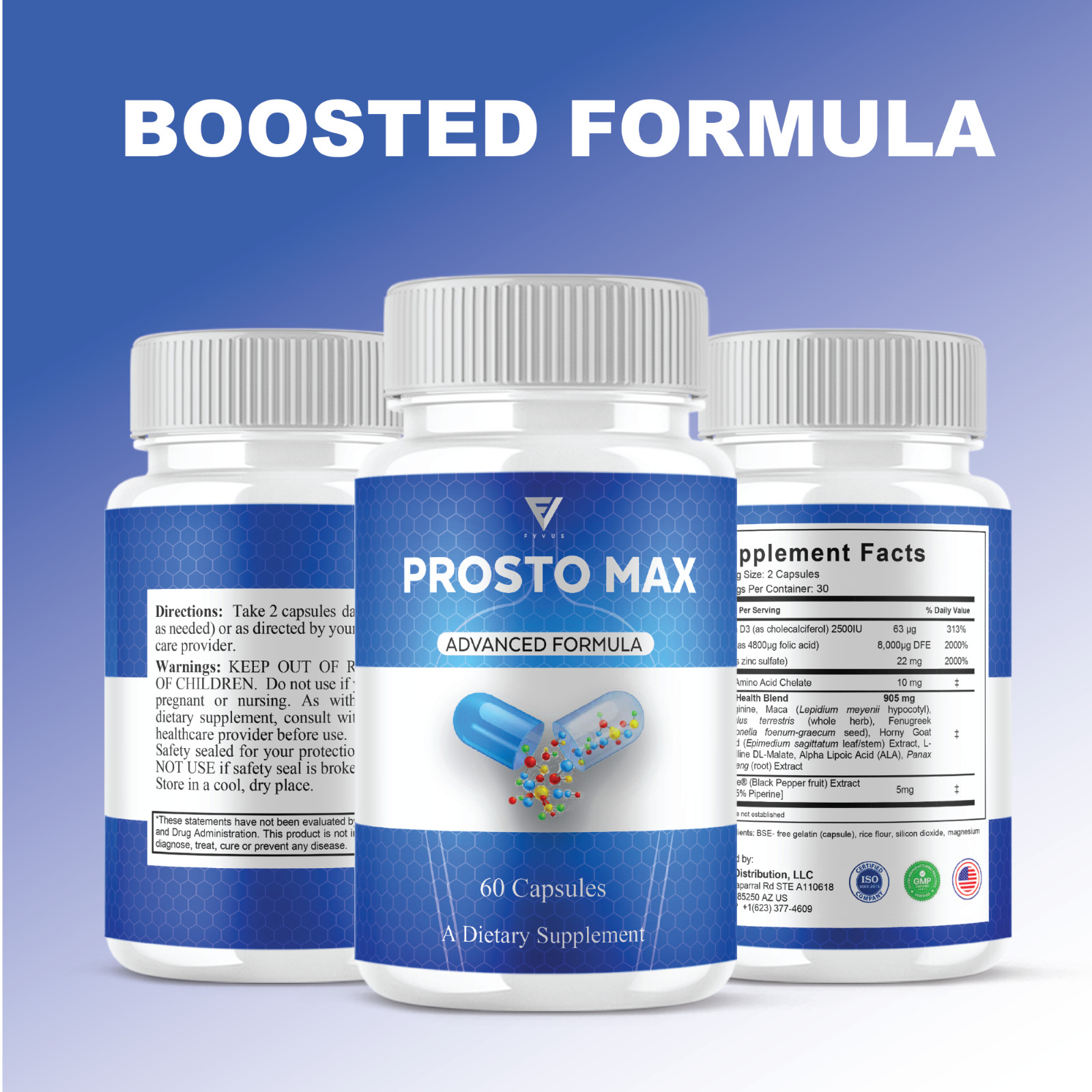(3 Pack) Prosto Max Prostate Capsules, ProstoMax Overall Health (180 Capsules)