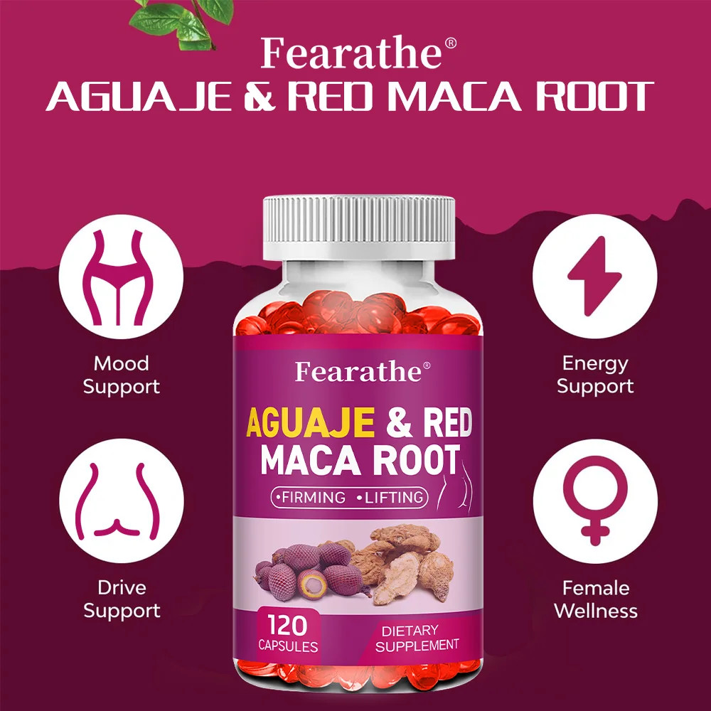 Aguaje Red Maca Root Extract Capsules for Enhanced Curves