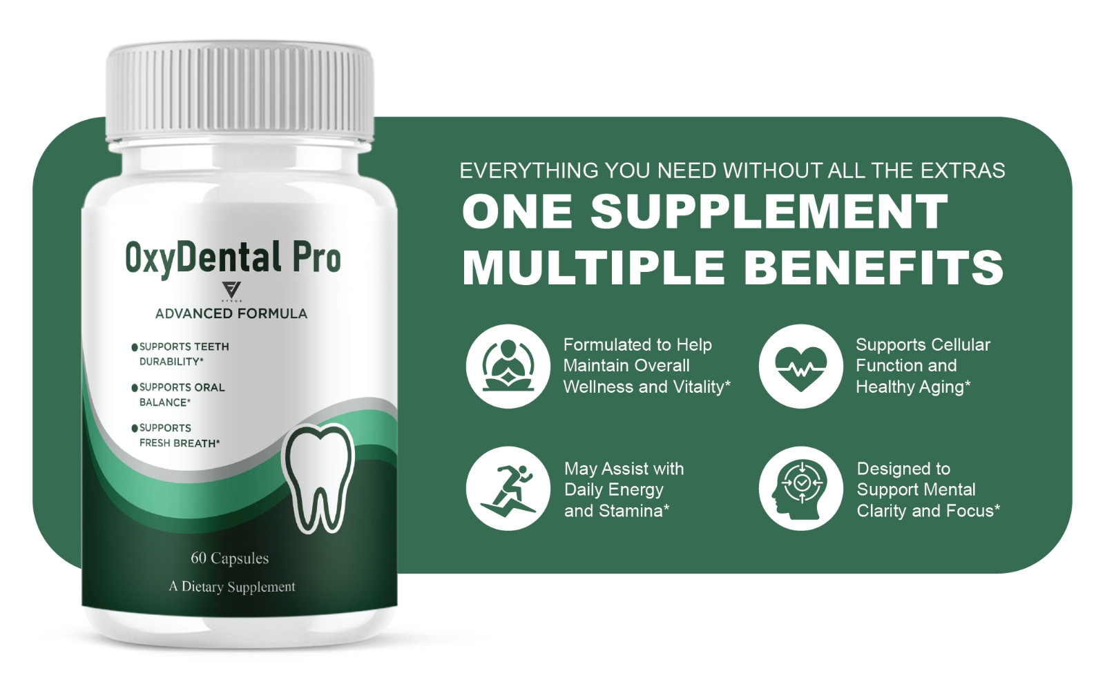 OxyDental Pro Oral Support, Oxy Dental Advanced Pills (60 Capsules)