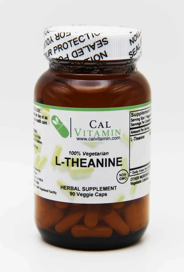CalVitamin L-Theanine 200mg 90 Veggie Capsules Relaxation & Focus Support