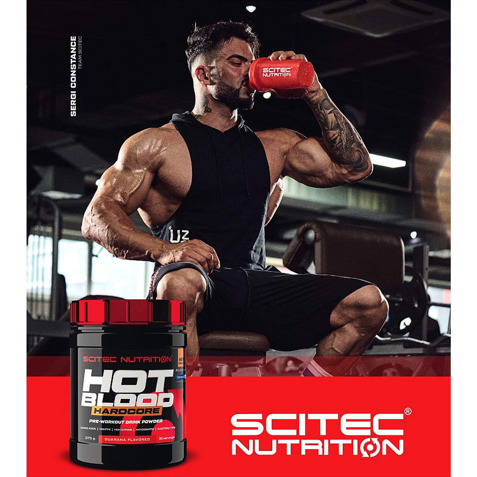 HOT BLOOD HARDCORE 375 G – Muscle regeneration, Energy, Endurance, Concentration