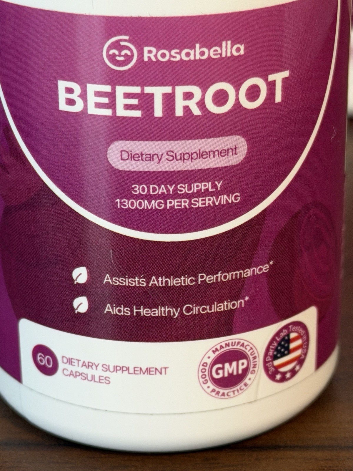 3pk Rosabella Organic BeetRoot 60 Capsules Dietary Supplement EXP. 12/2027