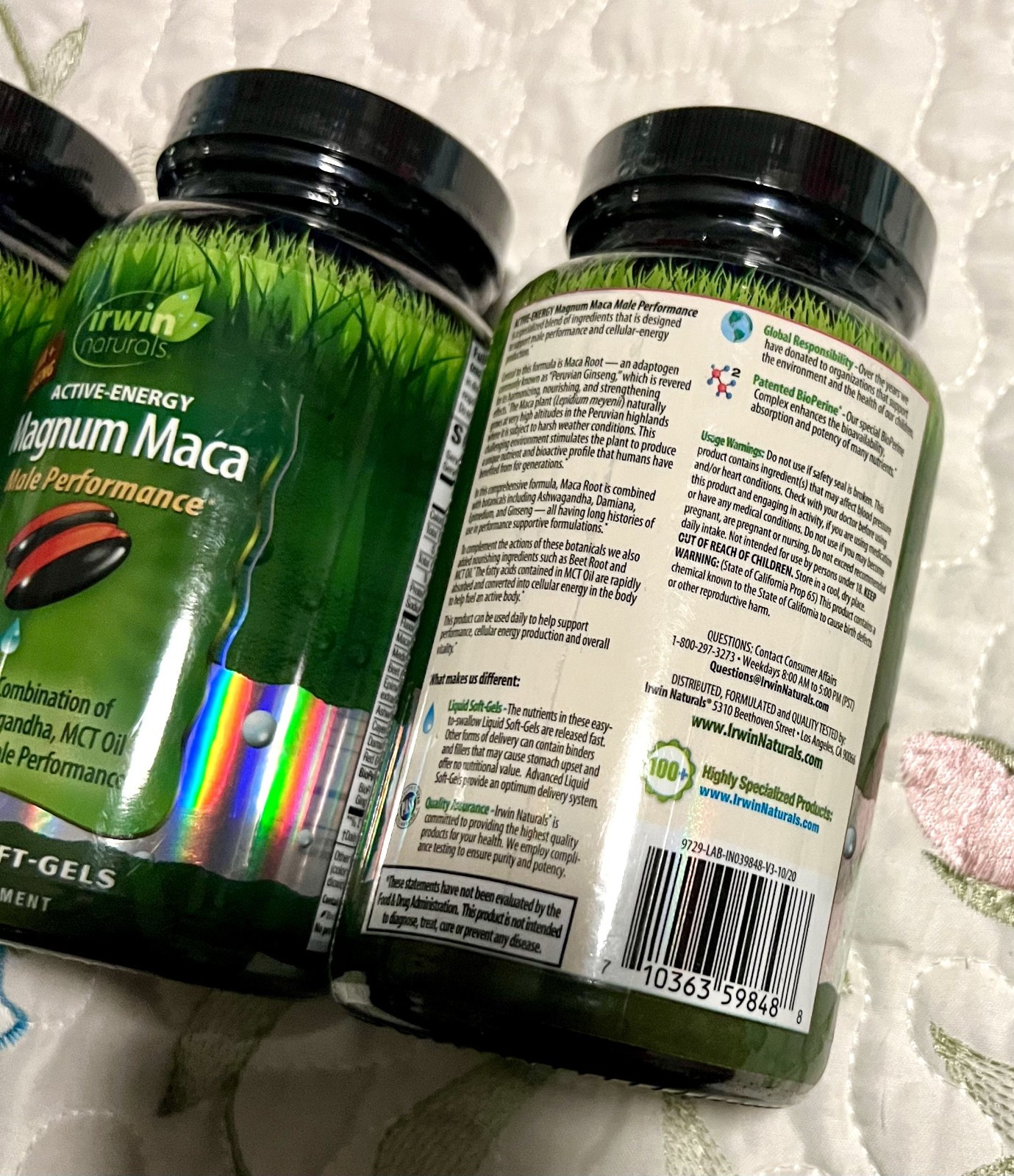 Lot Bundle 3 Pack Irwin Naturals Magnum Maca Root 252 Male Performance Libido