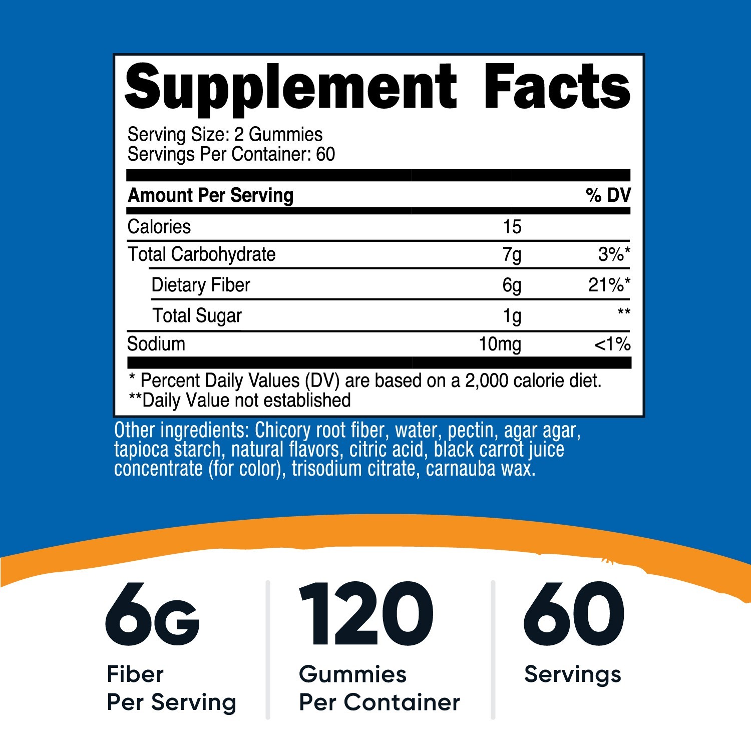 Nutricost Fiber Gummies (Berry Flavored) 120 Gummies – Dietary Fiber Supplement