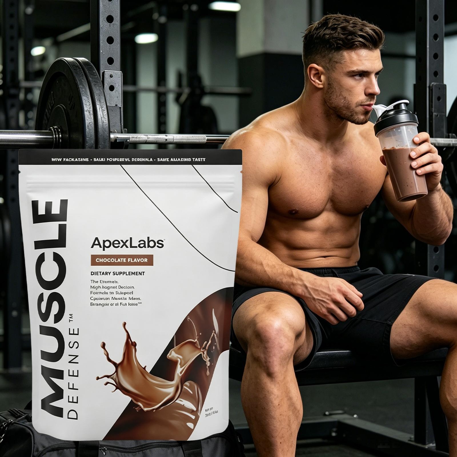 New Apex Labs Muscle Defense Chocolate Flavor- 8.57 OZ – EXP 2027