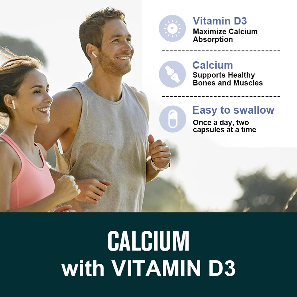 Calcium with Vitamin D3, Bone & Joint, Cartilage Support 30 to 120 Capsules