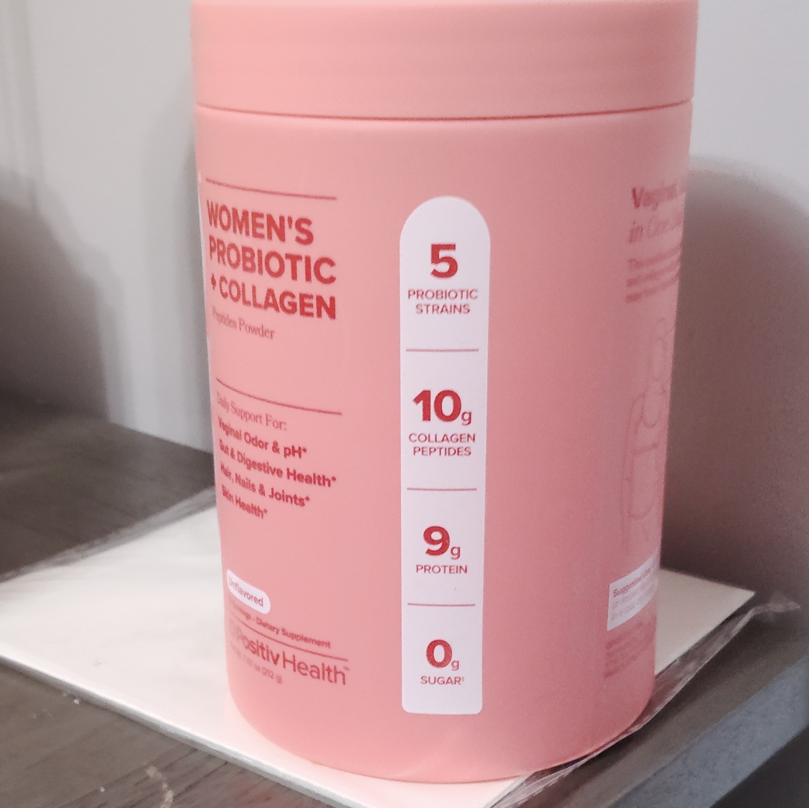 URO Women’s Probiotic + Collagen Peptides Powder Unflavored 7.47 oz