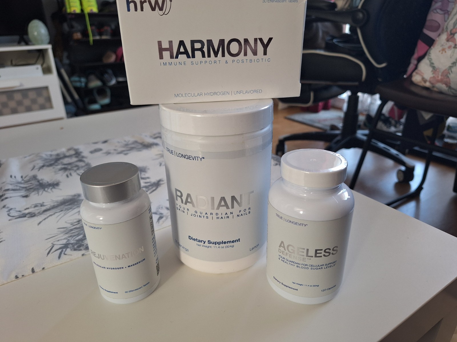 TRUE LONGEVITY drink hrw Molecular Hydrogen Magnesium Immune Support Set