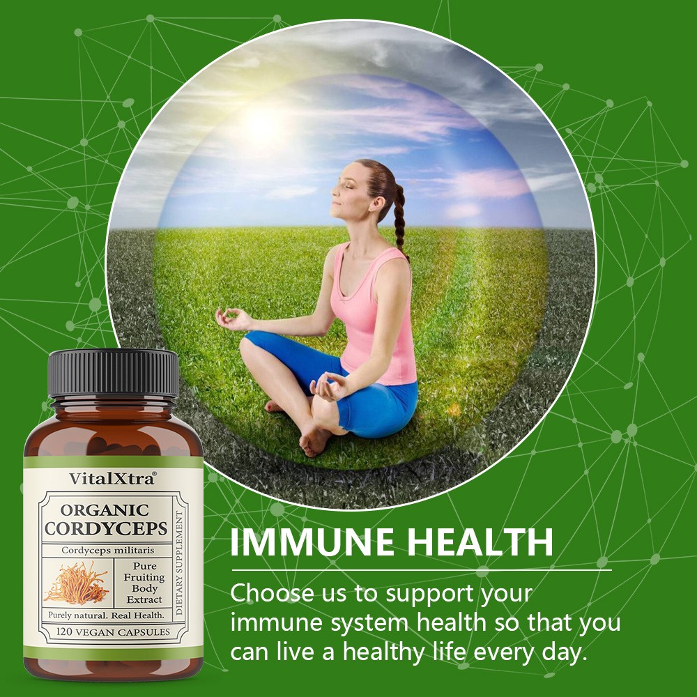 Organic Cordyceps Supplement, Boosts Immunity,Supports Digestive & Gut Health