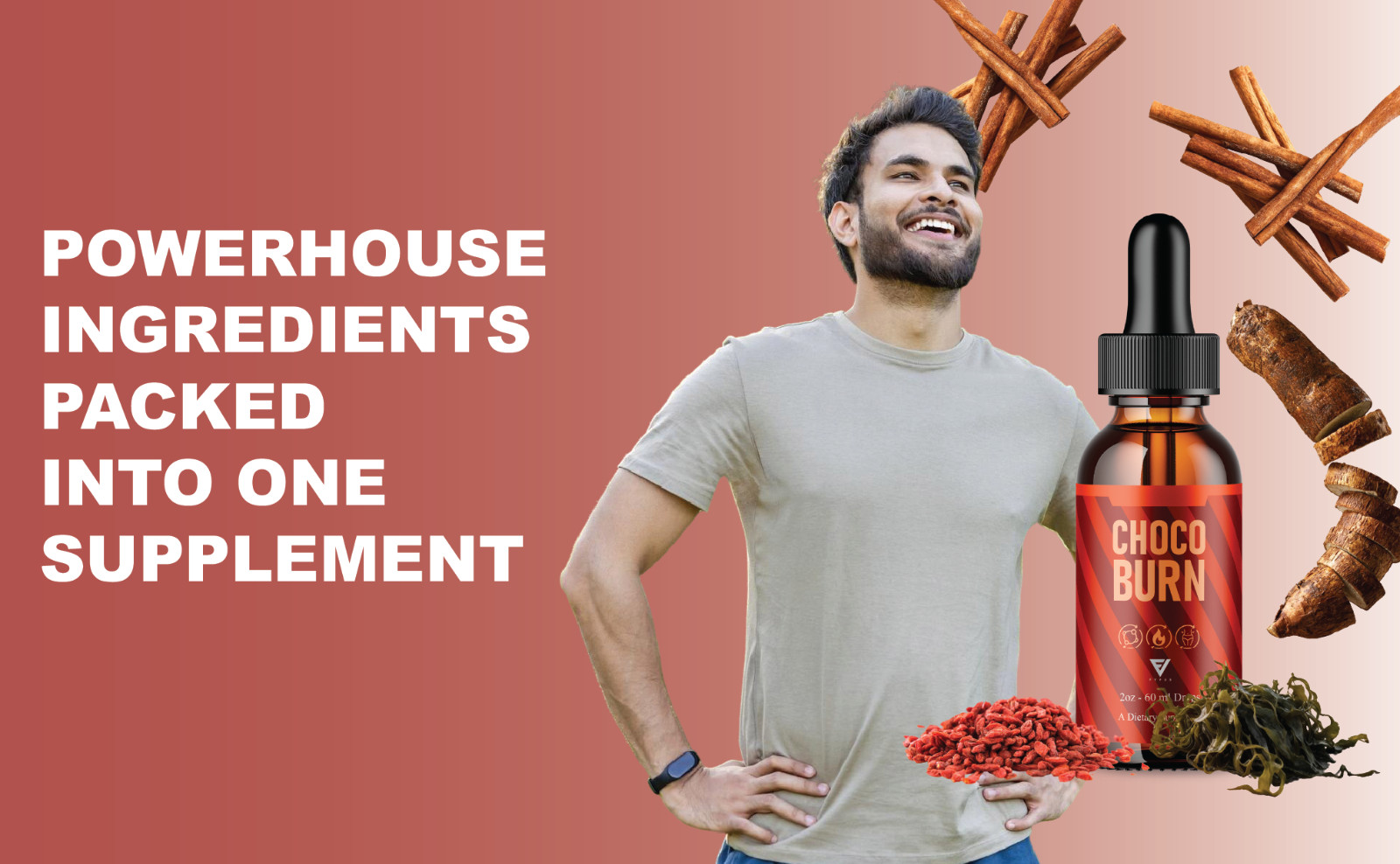 (5 Pack) Choco Burn Premium Weight Management Liquid Drop Supplement (10oz)