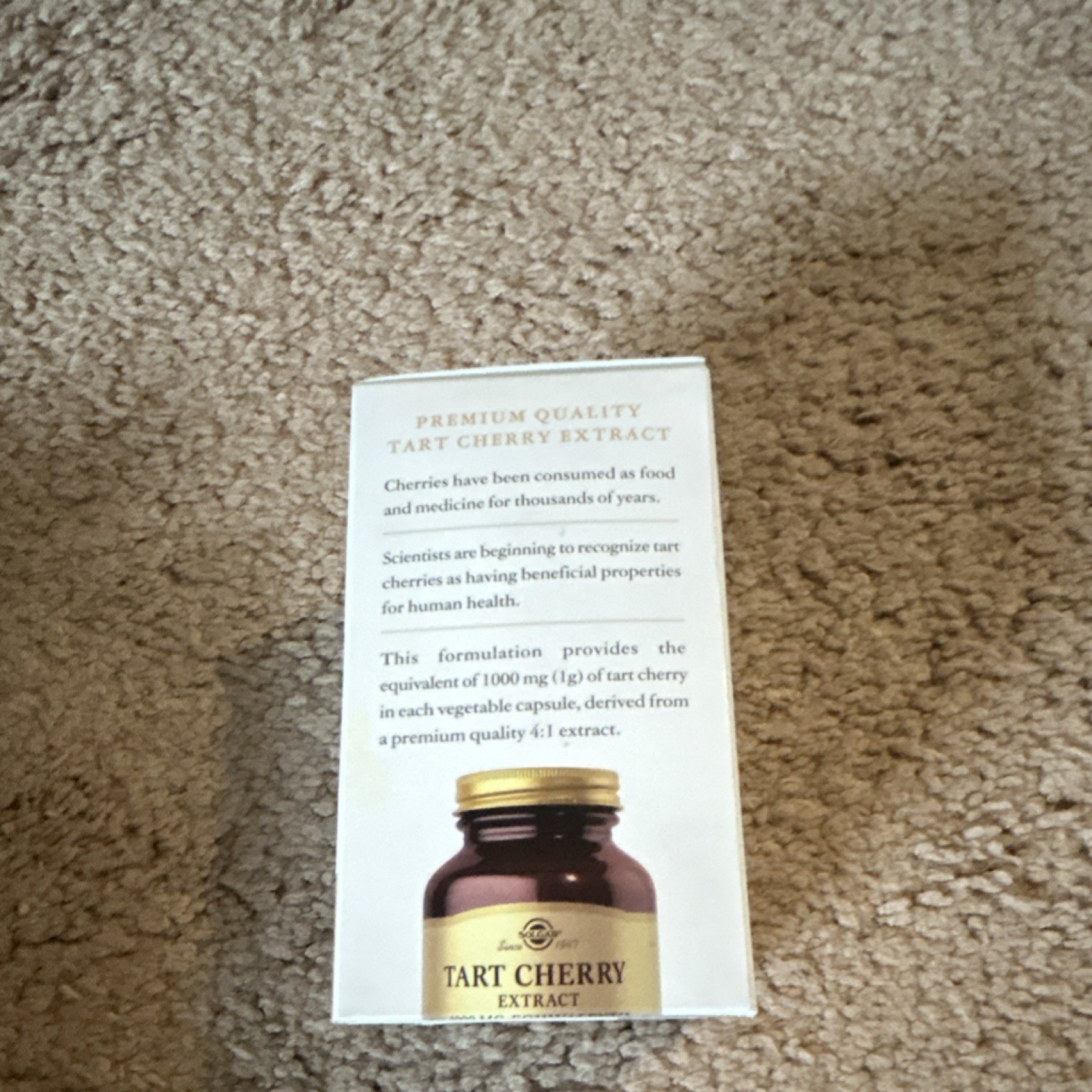 Solgar Tart Cherry Extract 90 Veg Capsules Vegan Gluten-Free Exp 06/2026