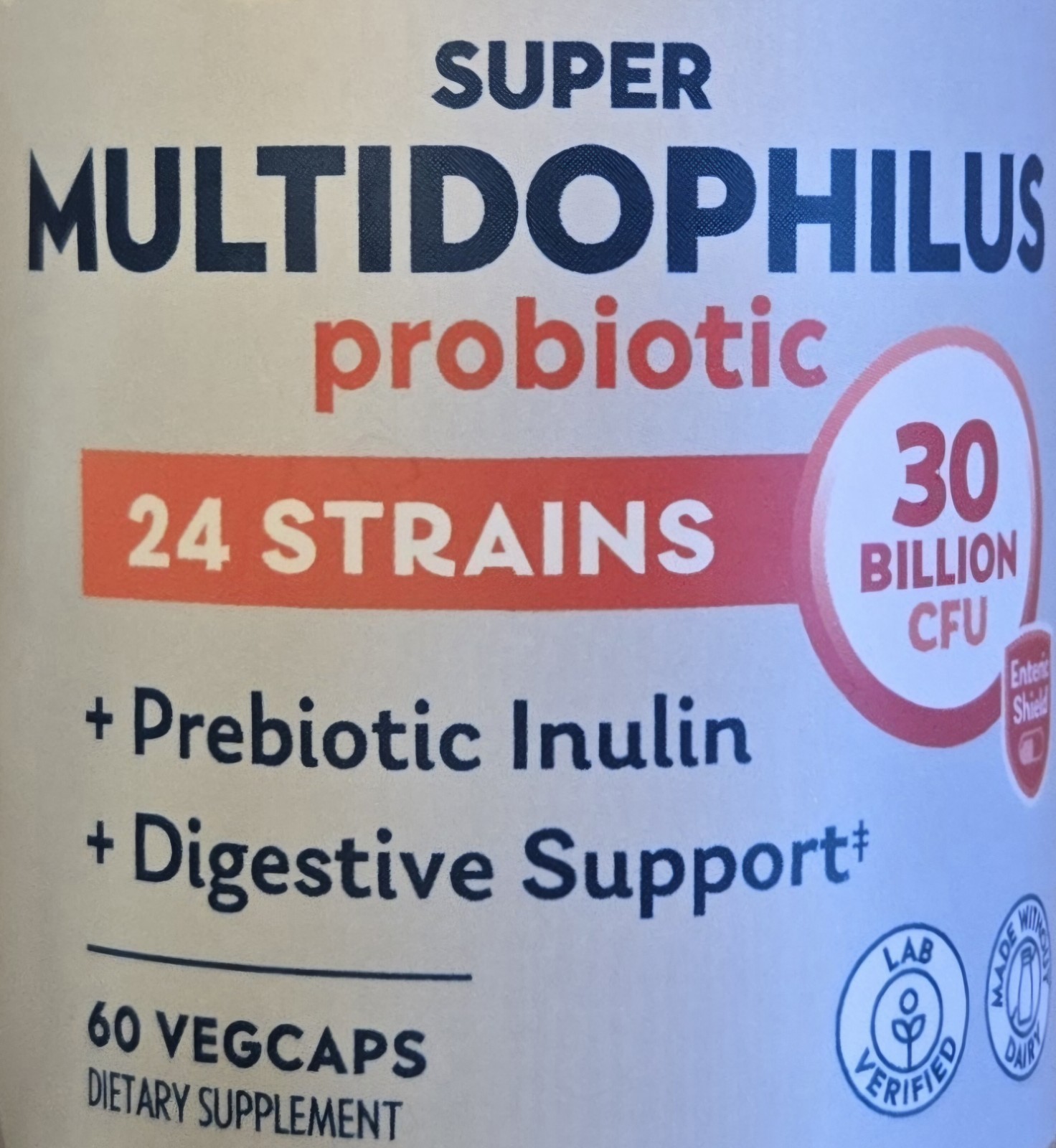 Solaray SUPER MUTIDOPHILUS PROBIOTIC 30 Billion CFU 60 Capsules (BEST BY 07/26)