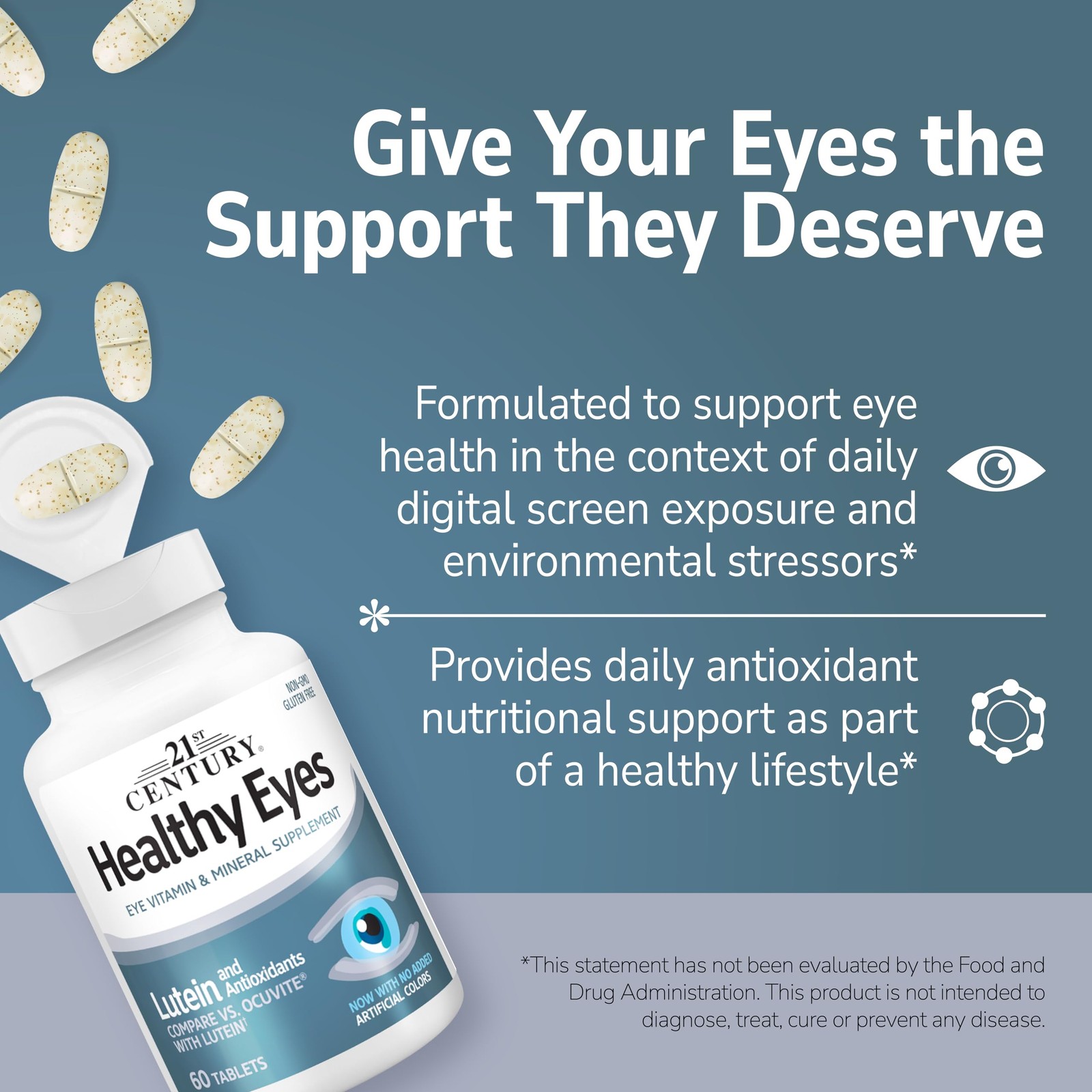21st Century Healthy Eyes Lutein Eye Vitamin 60 Count (Pack of 1), White