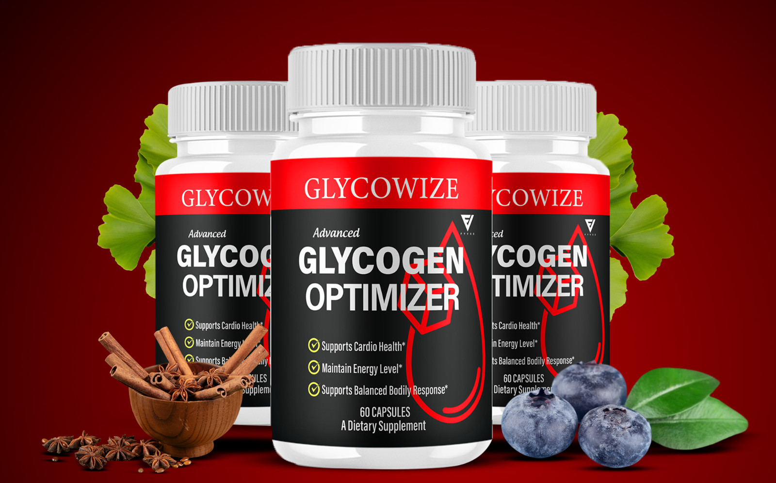 (5 Pack) Glycowize Blood Optimizer Glyco Wize Blood Support Pills (300 Capsules)