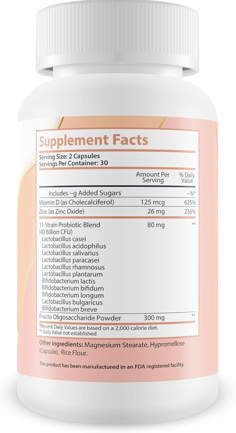 YOUTHFUL SKIN PROBIOTIC – ANTI SGING SKIN PROBIOTICS FOR WOMEN & MEN, VITAMIN D