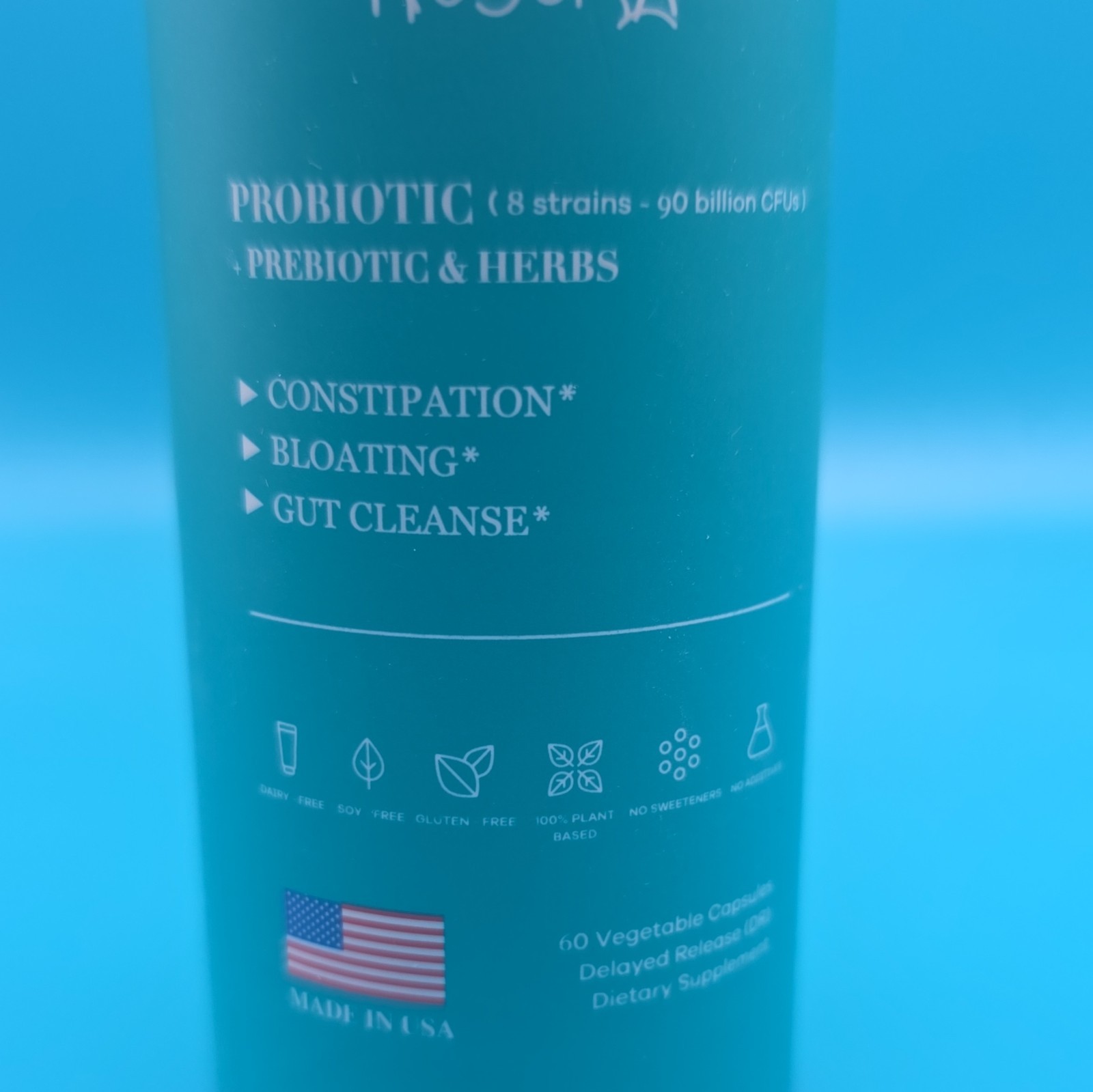 Nudora Probiotic Prebiotic Herbal Blend 60 Capsules Gut Cleanse Relief