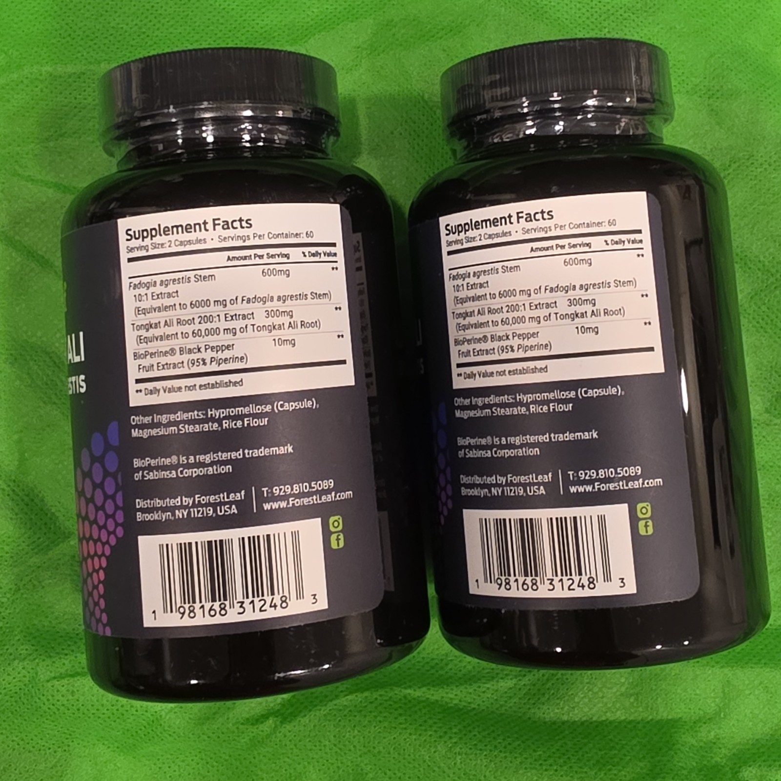ForestLeaf Fadogia Agrestis + BioPerine 910mg 120 Veg Caps