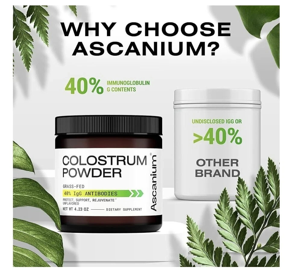 🆕 Ascanium Colostrum Powder Grass Fed Supplement Powder Gut, Immune Health