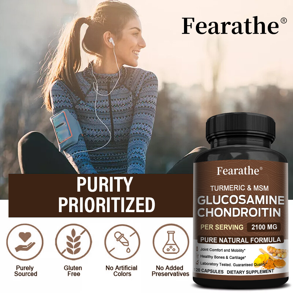 Glucosamine Chondroitin Msm Turmeric Capsules Healthy Bones Joints Support