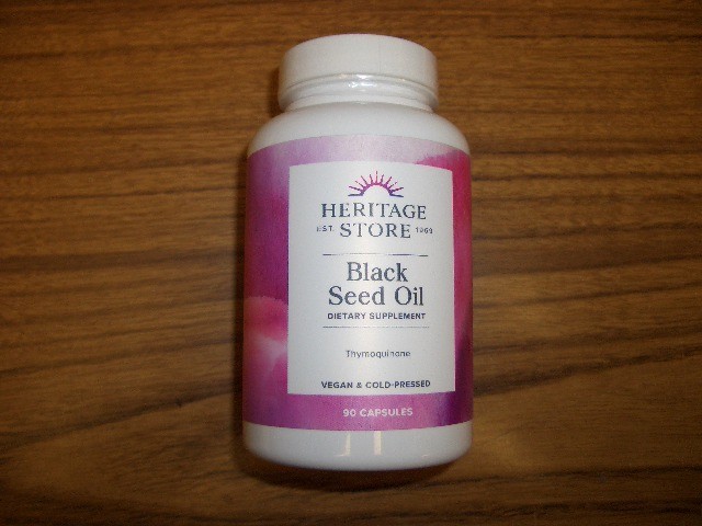 Black Seed Oil by Heritage Store 650mg per cap 90 Veg Capsules Best By 2/28