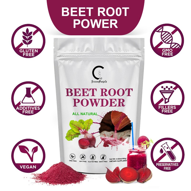Organic Beet Root Powder Raw Pure Beta Vulgaris Nitric Oxide Booster Non GMO