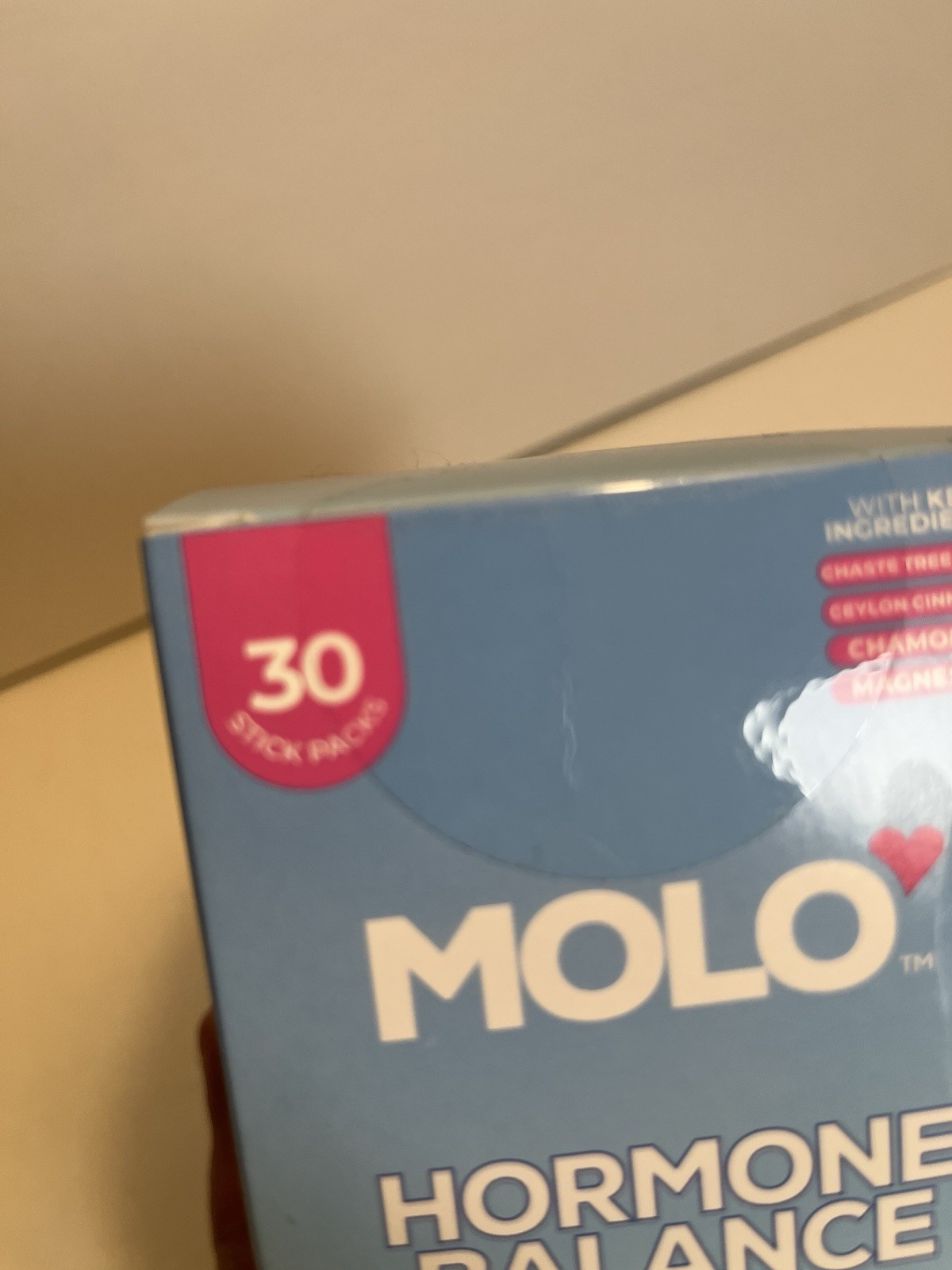 MOLO Hormone Balance Supplement Drink Mix Powder, 30 Stick Packs, Women. Orange