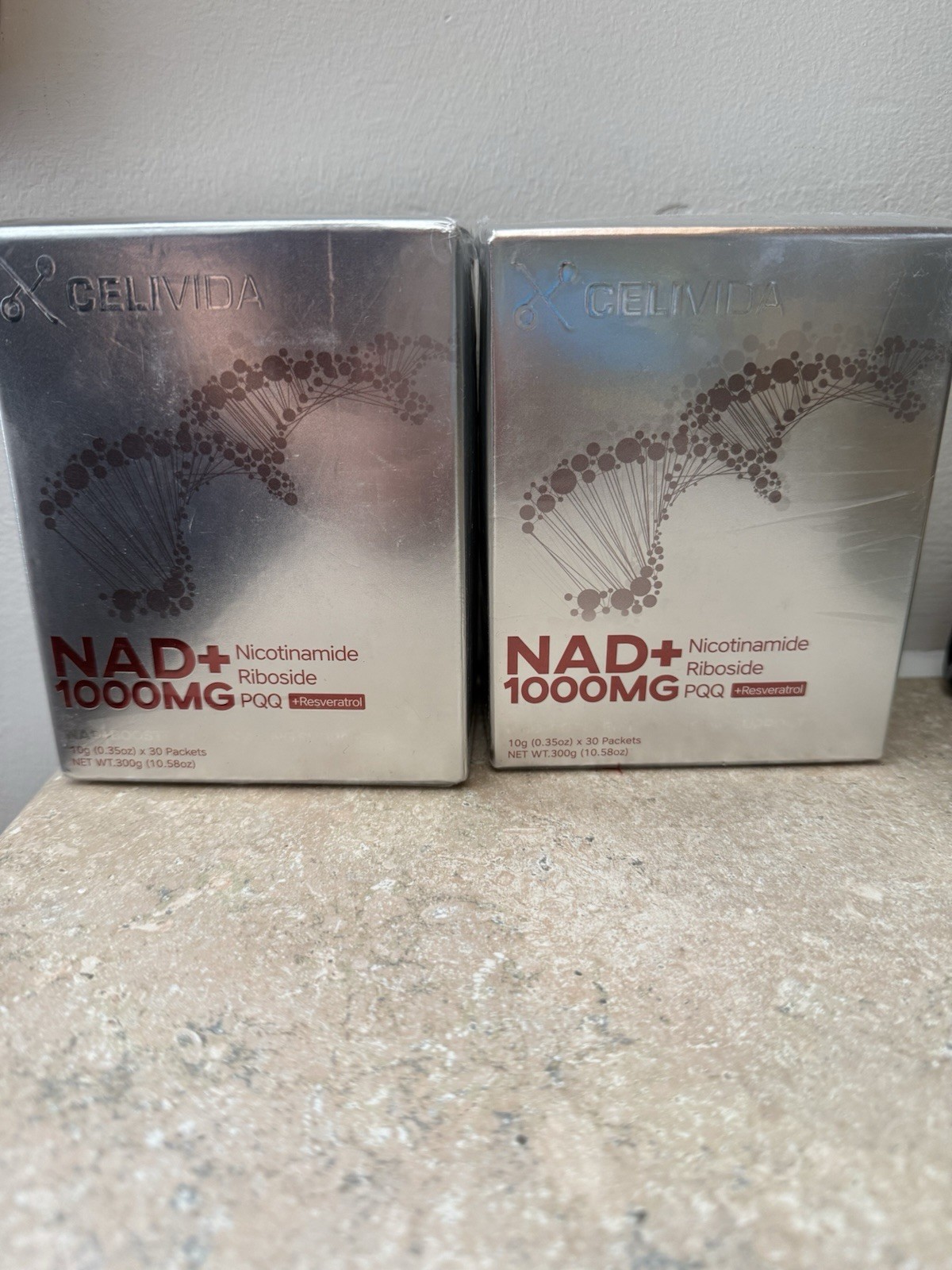 Cellvida NAD+ Booster 1000mg Nicotinamide Riboside PQQ Resveratrol 30 Packets