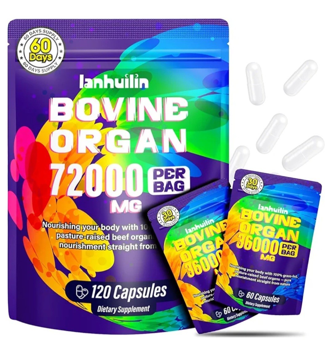 lanhuilin Bovine Organ 72000mg 120 Capsules Dietary Supplement