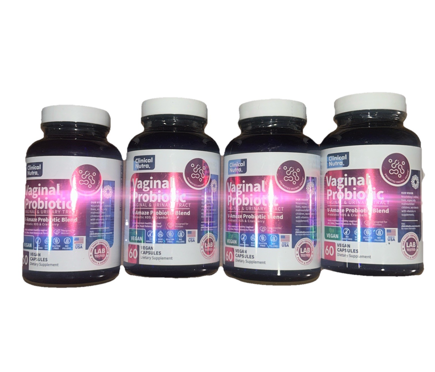 New Sealed Clinical Nutra Vaginal Probiotic Women 60 Capsules Exp 04/26 Lot Of 4