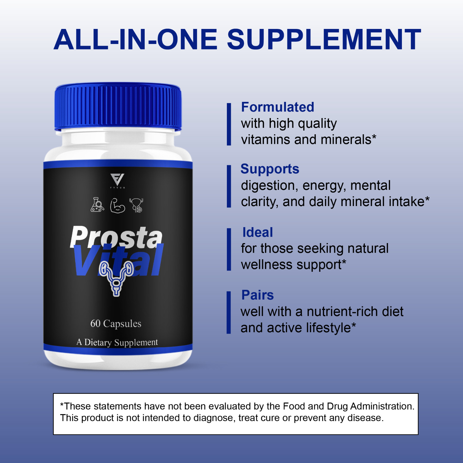 (5 Pack) Prosta Vital Premium Prostate Support Pills, ProstaVital (300 Capsules)