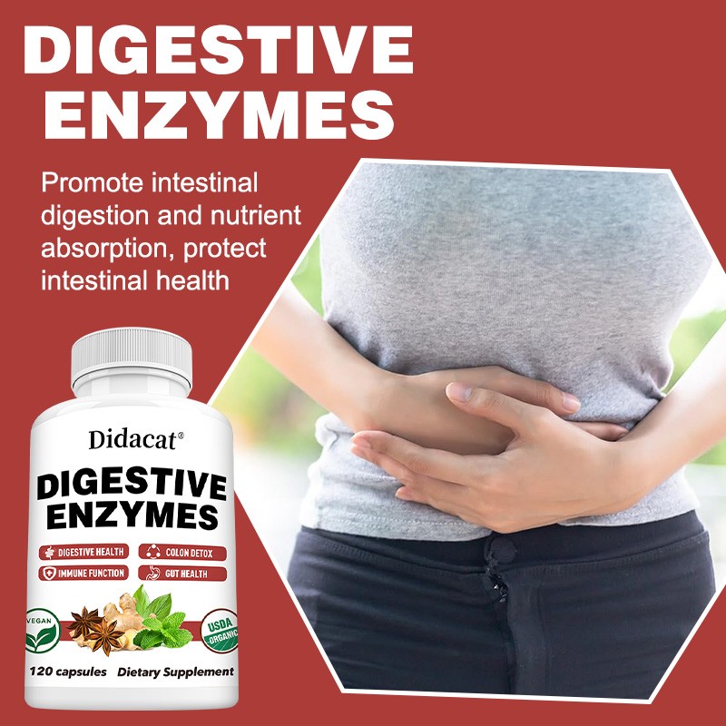Digestive Enzymes for Colon Detox,Gas,Constipation & Bloating Relief 30-120 Caps