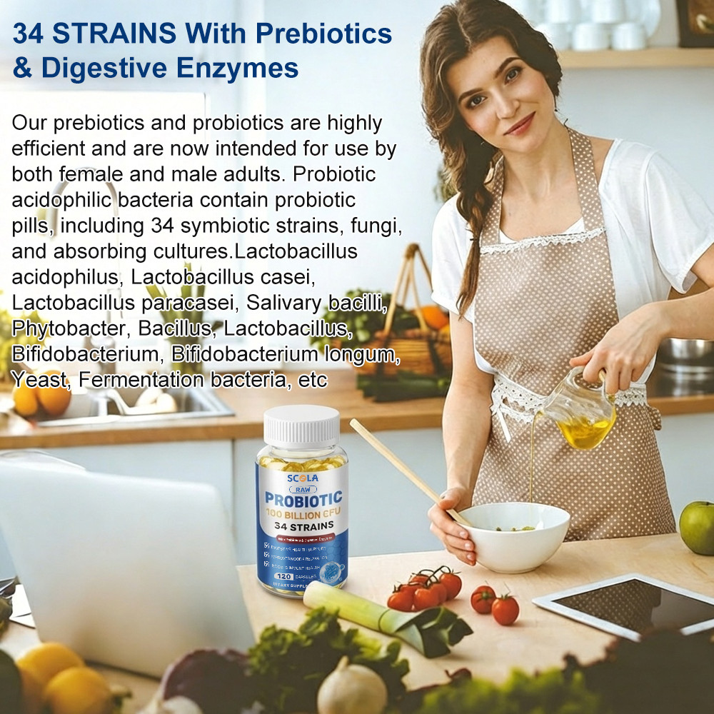 Probiotics 100 Billion CFU Potency Digestive Immune Health 240 Capsules DIGESTIV
