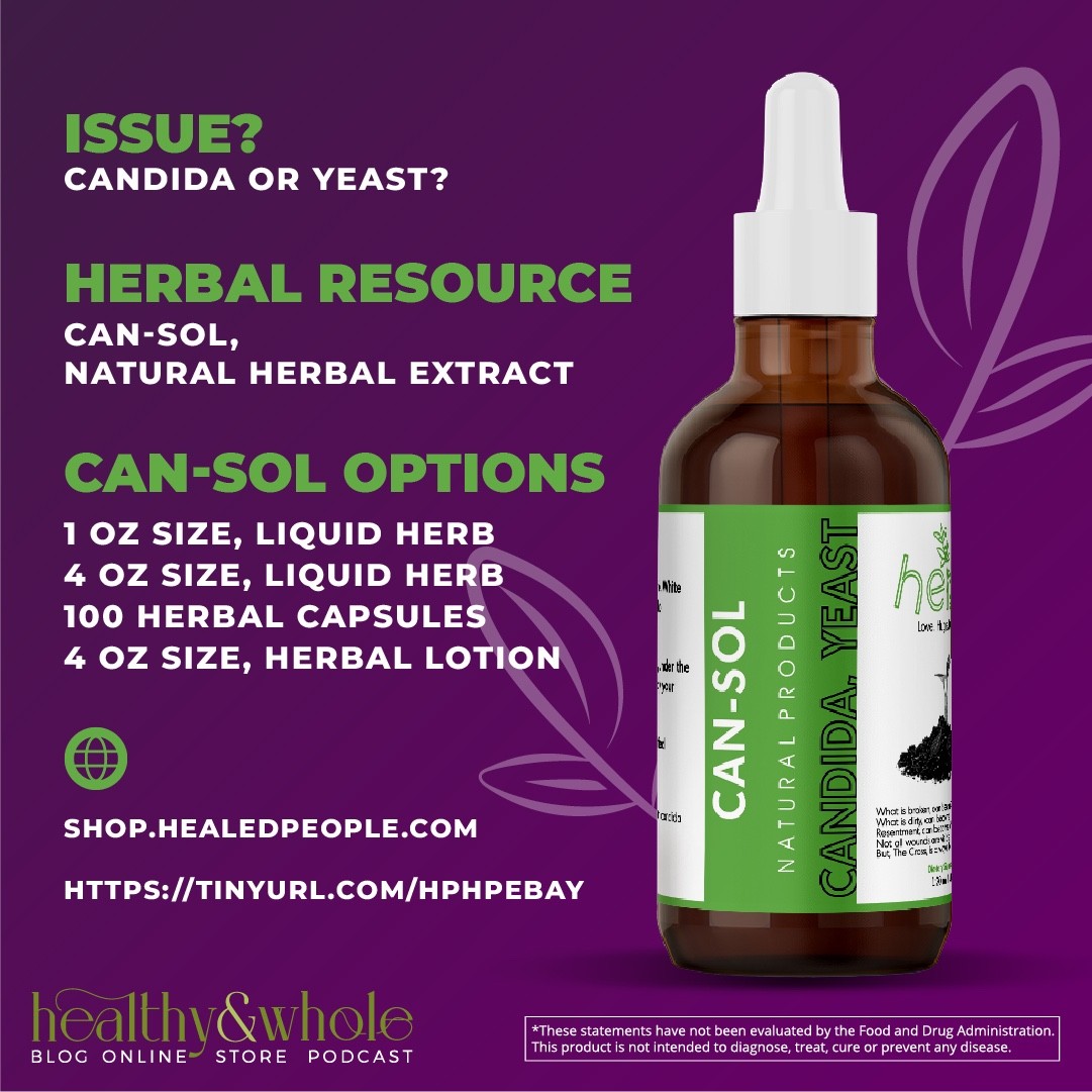 CAN-SOL 4 oz Liquid Natural Herbal Extract Supplement for Candida & Yeast
