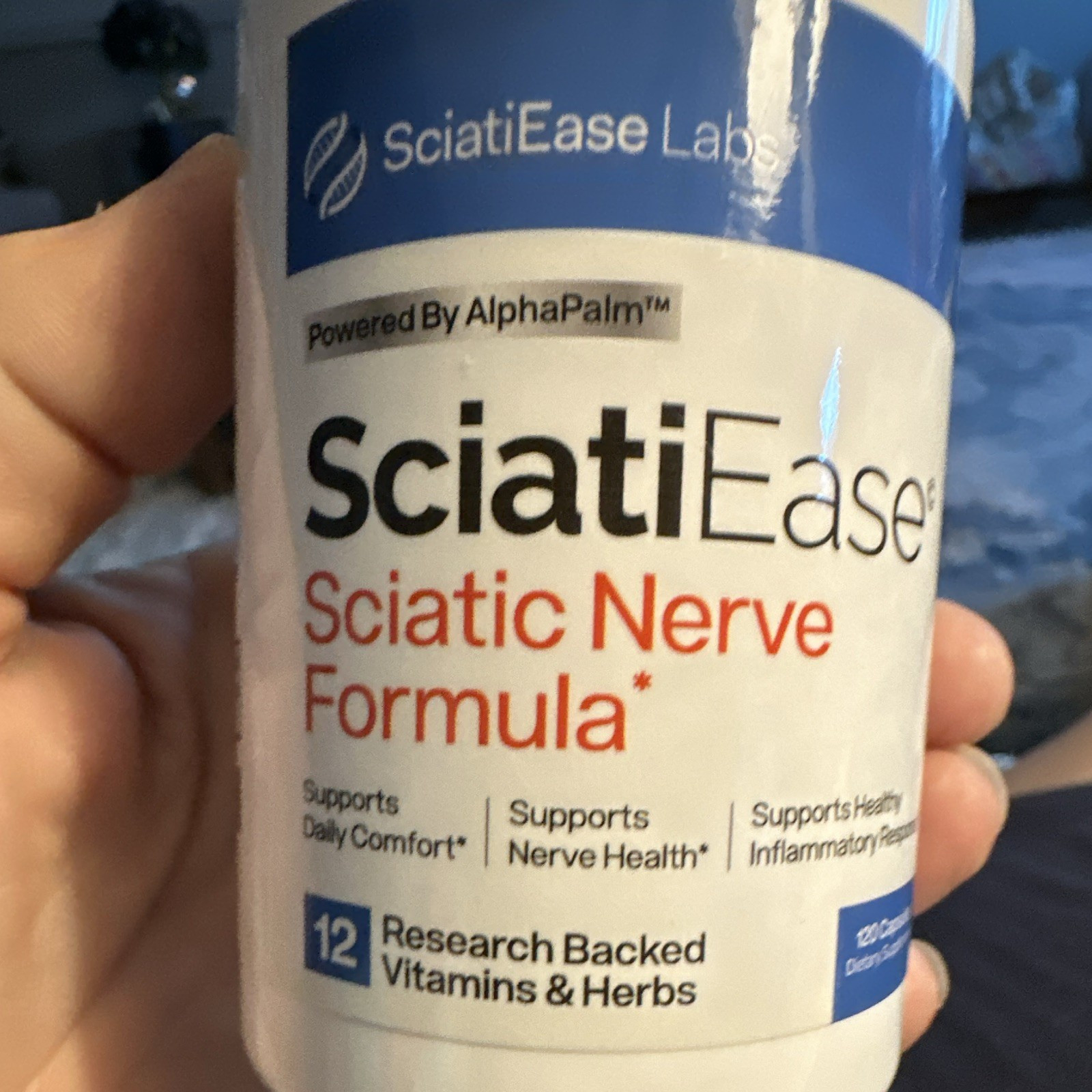 SciatiEase Labs Sciatic Nerve Formula 120 Capsules w/ R-ALA PEA B Vitamins
