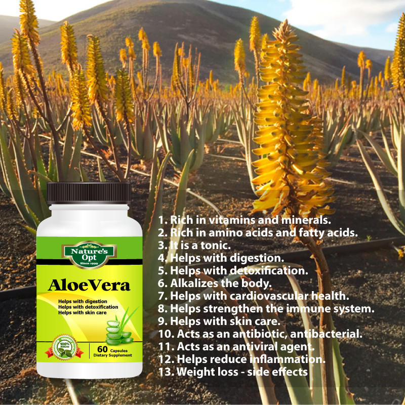 Aloe Vera Extract Capsules, For digestion and detox cleansing, immune support