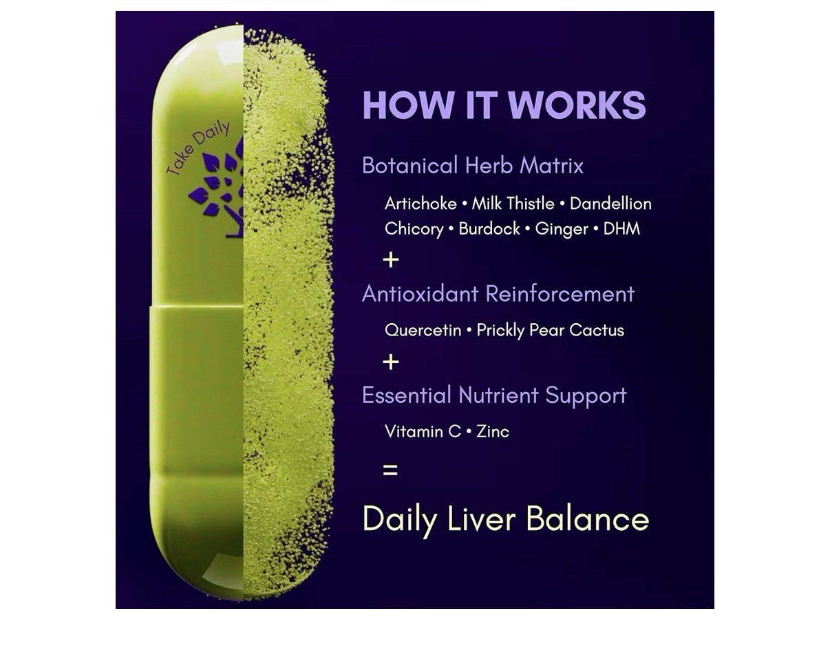 purple tree Happy Liver Daily | Liver Support & Cleanse Supplement 60 Capsules